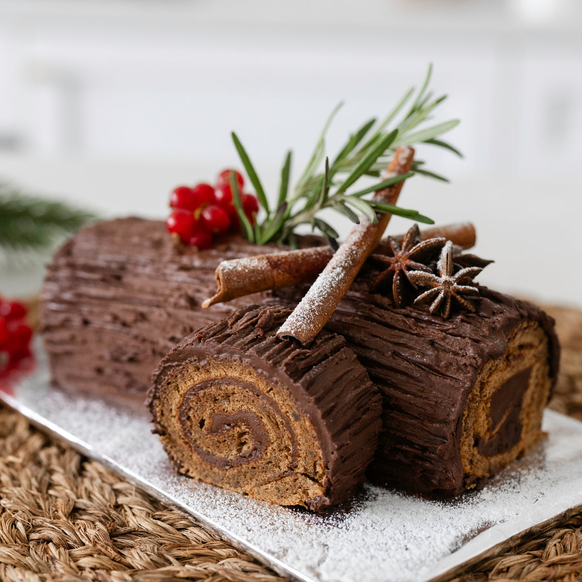 Log Cake Vegan Chocolate Christmas Cake Yule Log Recipe Vegan Yule