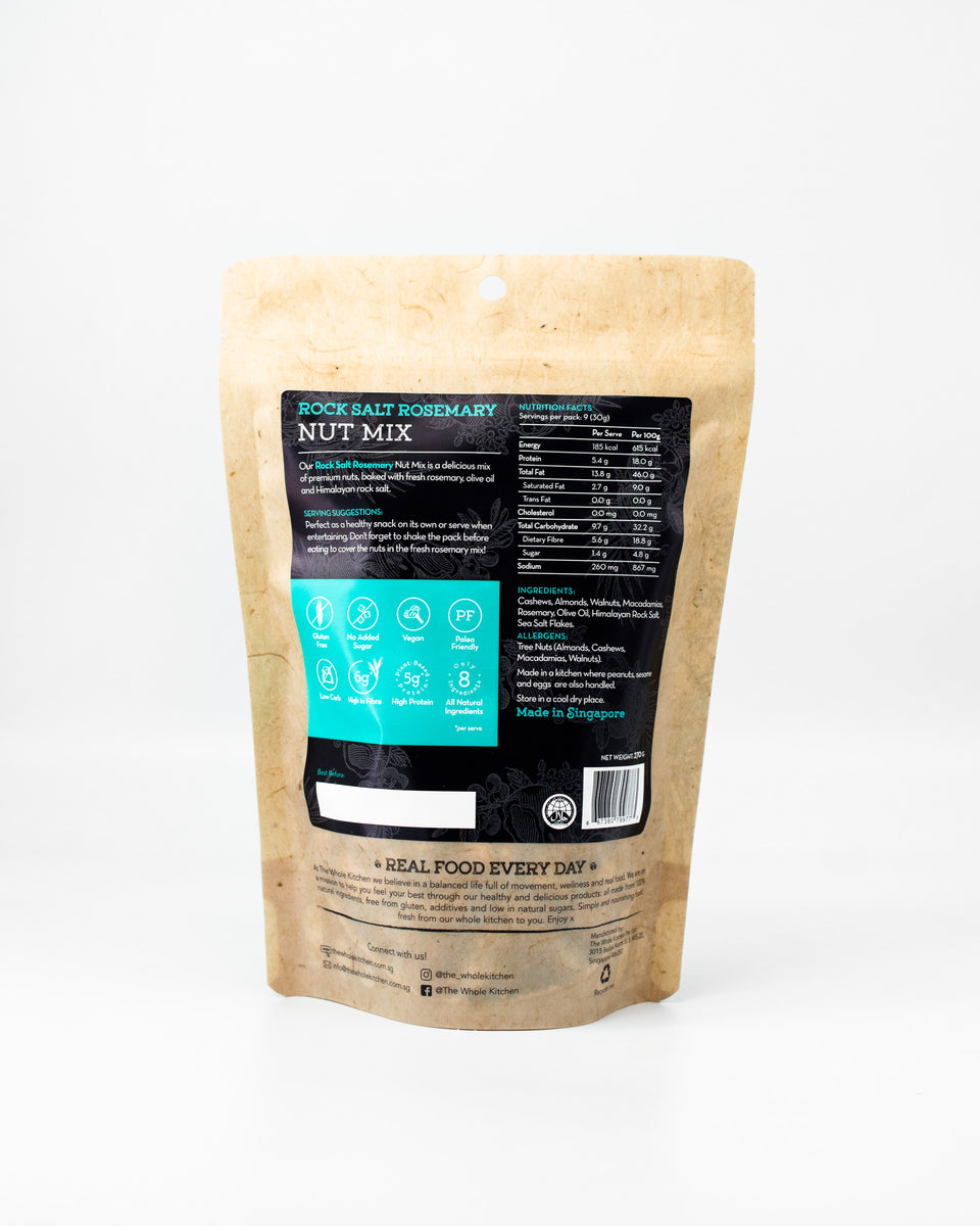 Gluten Free Nut Mix Singapore ROCK SALT ROSEMARY 270G The Whole Kitchen
