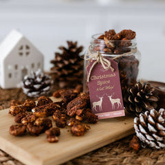 Christmas Spice Nut Mix Glass Gift Jar