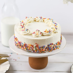 Vanilla Sprinkle Cake (Gluten Free, Nut Free, All Natural)