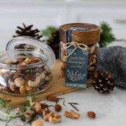 Rock Salt Rosemary Nut Mix Glass Gift Jar