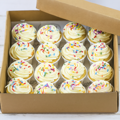Vanilla Sprinkle Mini Cupcakes (GF, DF, NF, V)