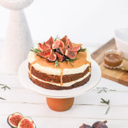 Caramel Fig Cake (Gluten Free, Nut Free, Eggless, No Refined Sugar, All Natural)