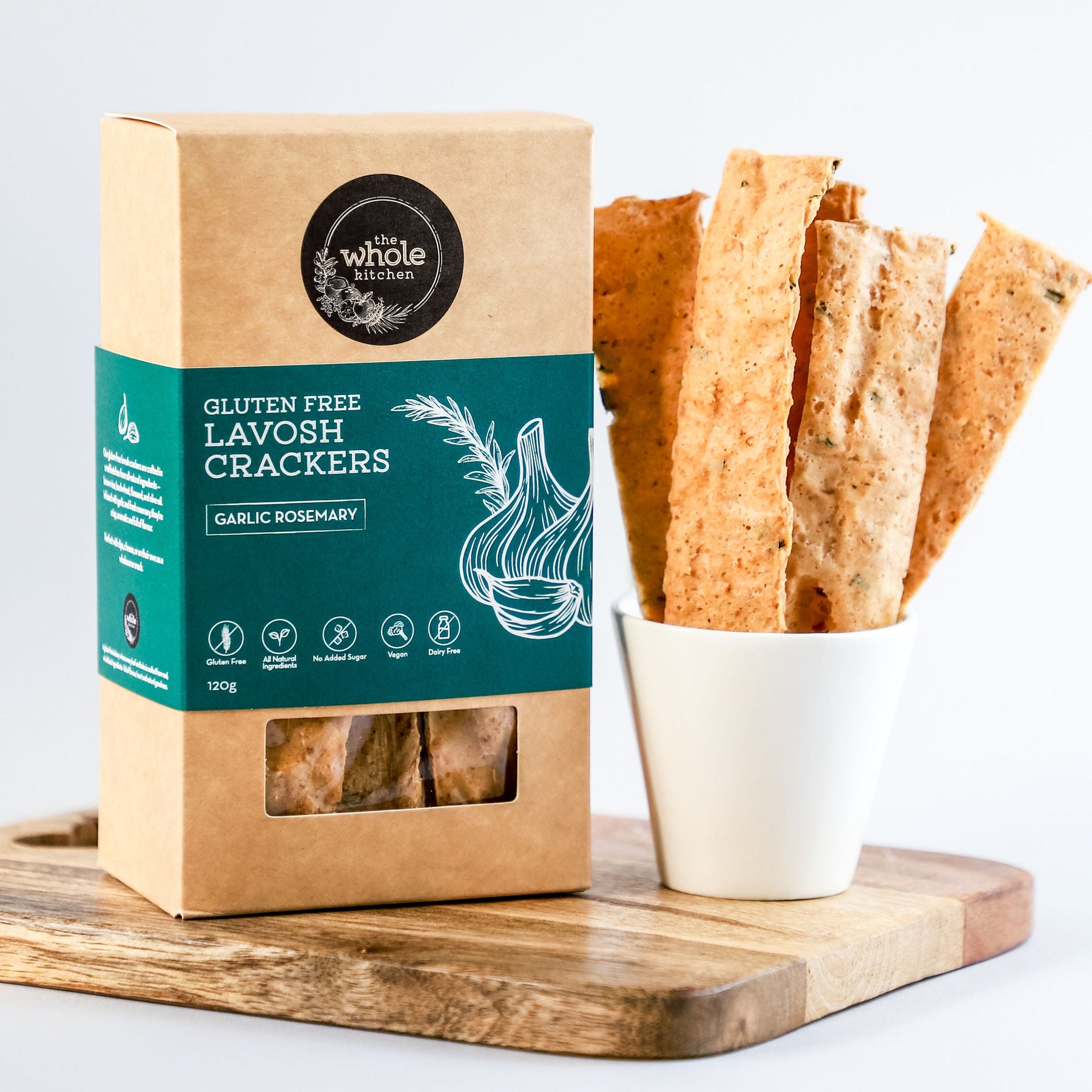 Lavoch Lavosh Crackers - Garlic Rosemary – The Whole Kitchen