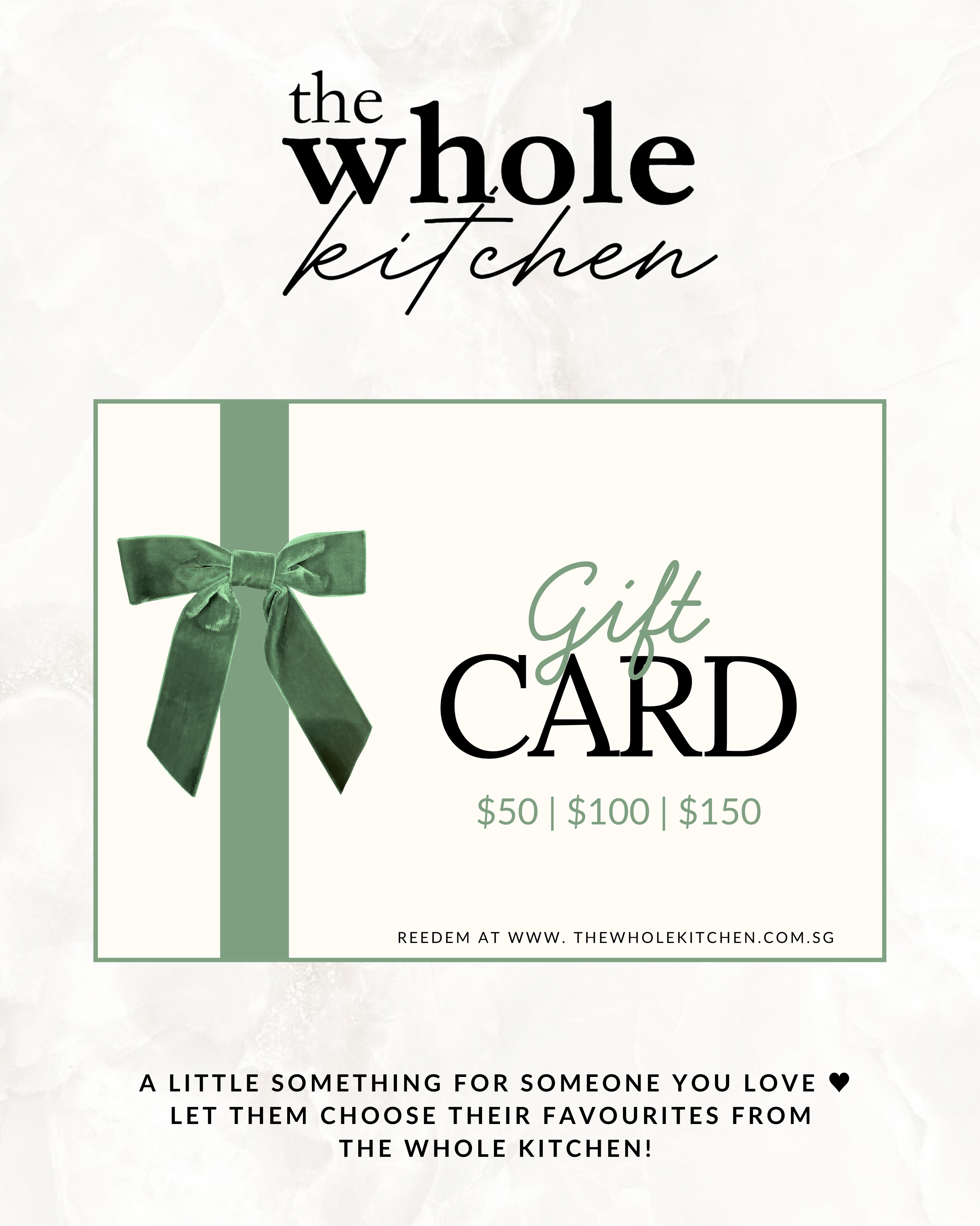 Gift Cards – $50/$100/$150