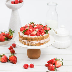 Strawberries & Cream Cake (Gluten Free, Nut Free, No Refined Sugar, All Natural)