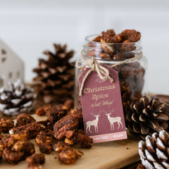 Christmas Spice Nut Mix Glass Gift Jar