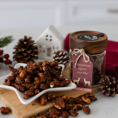 Christmas Spice Nut Mix Glass Gift Jar