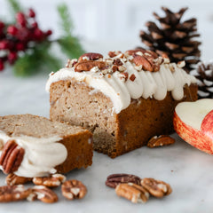 Caramel Apple Pecan Cake (Gluten Free, No Refined Sugar)