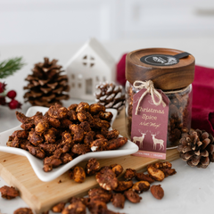 Christmas Spice Nut Mix Glass Gift Jar