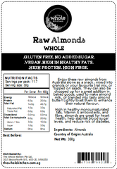 Raw Almonds - Whole (350g)