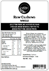 Raw Cashews - Whole (350g)