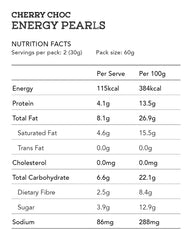 Cherry Choc Energy Pearls 12pcs (Gluten Free, Dairy Free, No Added Sugar, Nut Free)