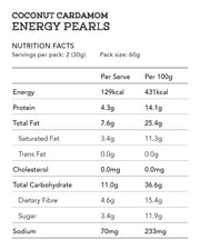 Coconut Cardamom Energy Pearls 12pcs (Gluten Free, Dairy Free, No Added Sugar)