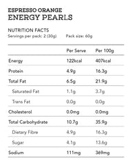 Espresso Orange Energy Pearls (Gluten Free, Dairy Free, No Added Sugar)