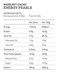 Hazelnut Cacao Energy Pearls 12pcs (Gluten Free, Dairy Free, No Added Sugar)