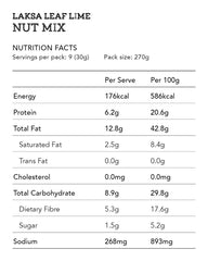 Laksa Leaf Lime Nut Mix 270g (Gluten Free, Vegan, No Added Sugar)