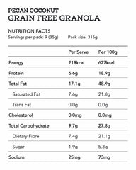 Pecan Coconut Grain Free Granola 315g (Gluten Free, Dairy Free, No Refined Sugar)